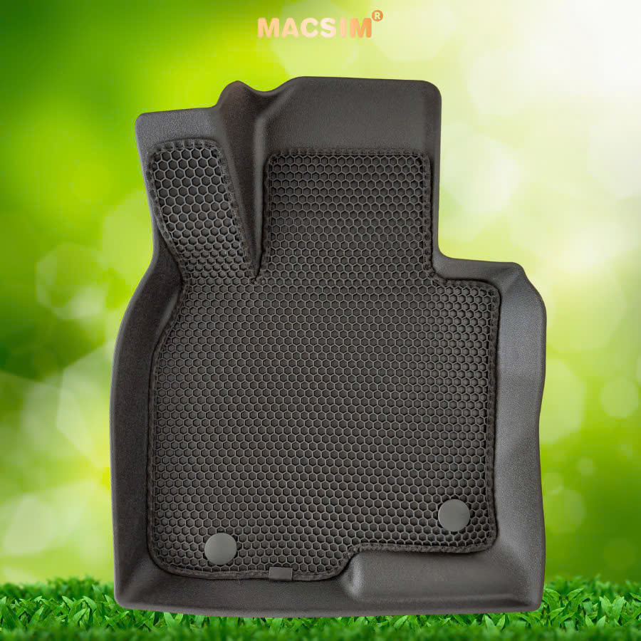 Thảm ô tô sd1 2 lớp dạng lưới lục giác Mazda CX8 màu đen - bề mặt cao su siêu sạch - Macsim