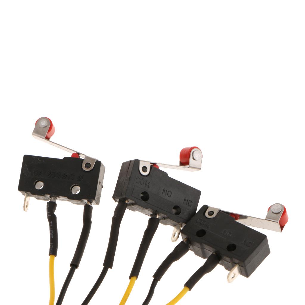 3D Printer Momentary Mechanical Limit Switch 250V 5A with  Long Cable 600mm