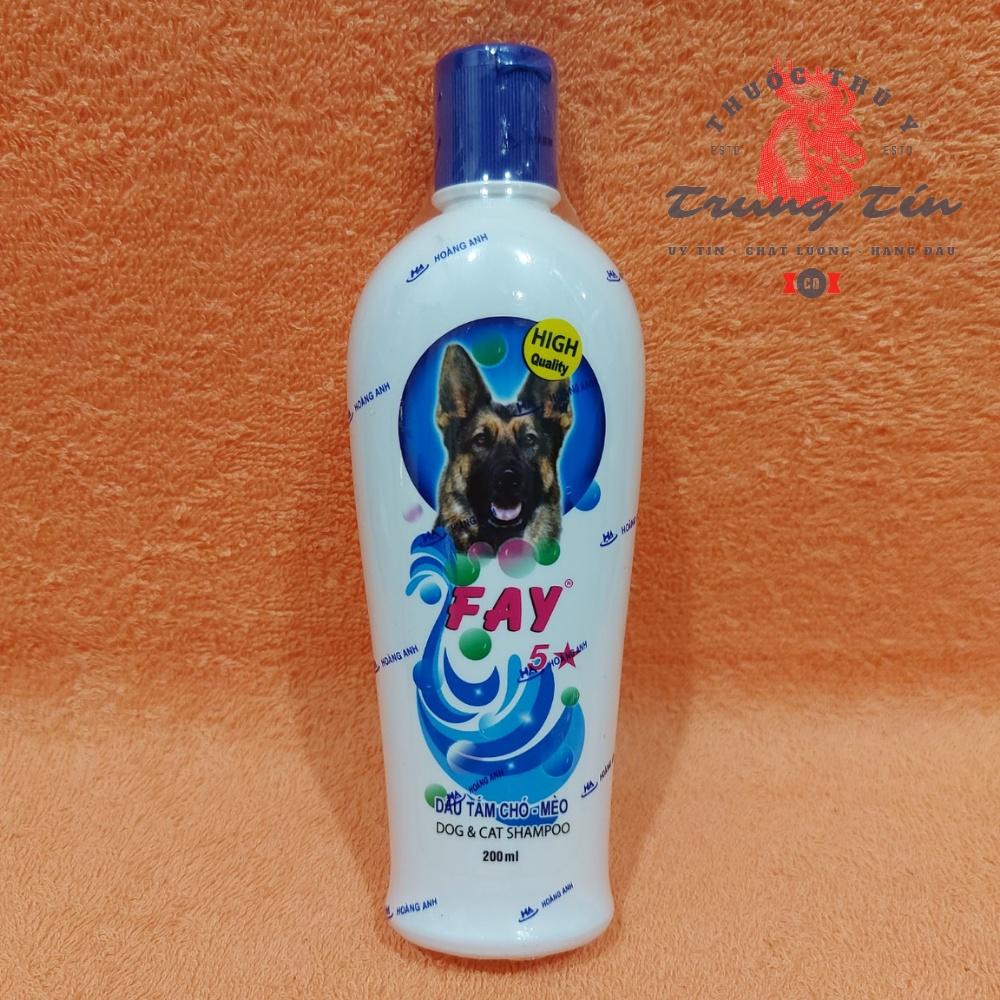 Dầu tắm chó mèo - Fay 5 sao - 1 chai / 200ml , xà bông tắm chó mèo