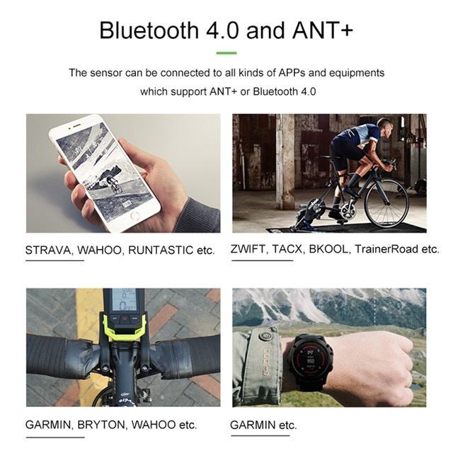 Máy tính Xe đạp Hành động Đồng hồ tốc độ Bluetooth ANT + Bộ cảm biến kép tốc độ cho Garmin IGPSPORT XOSS Bryton