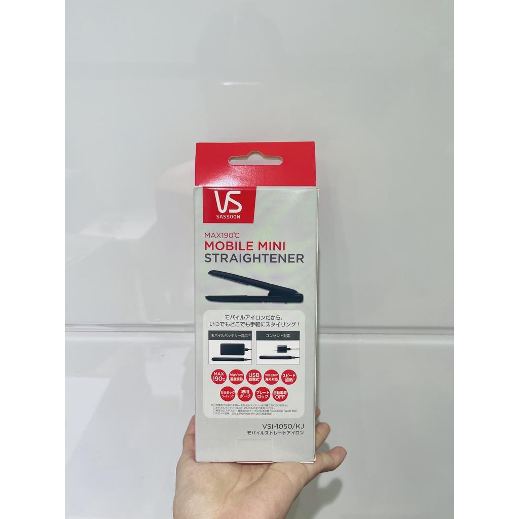Máy duỗi tóc không dây VS Sassoon VSI Mini cáp sạc USB màu đen
