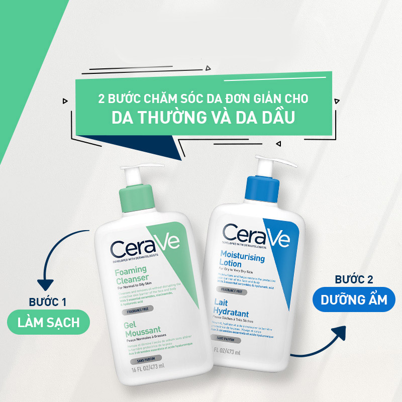 Sữa rửa mặt giúp làm sạch sâu dành cho da dầu CeraVe Foaming Cleanser