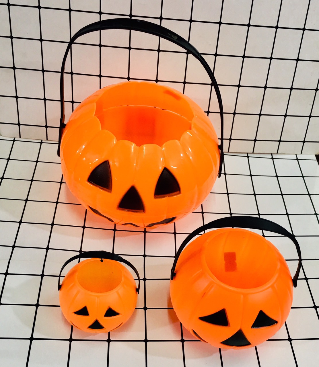 GIỎ bí ngô hóa trang Halloween 16cm