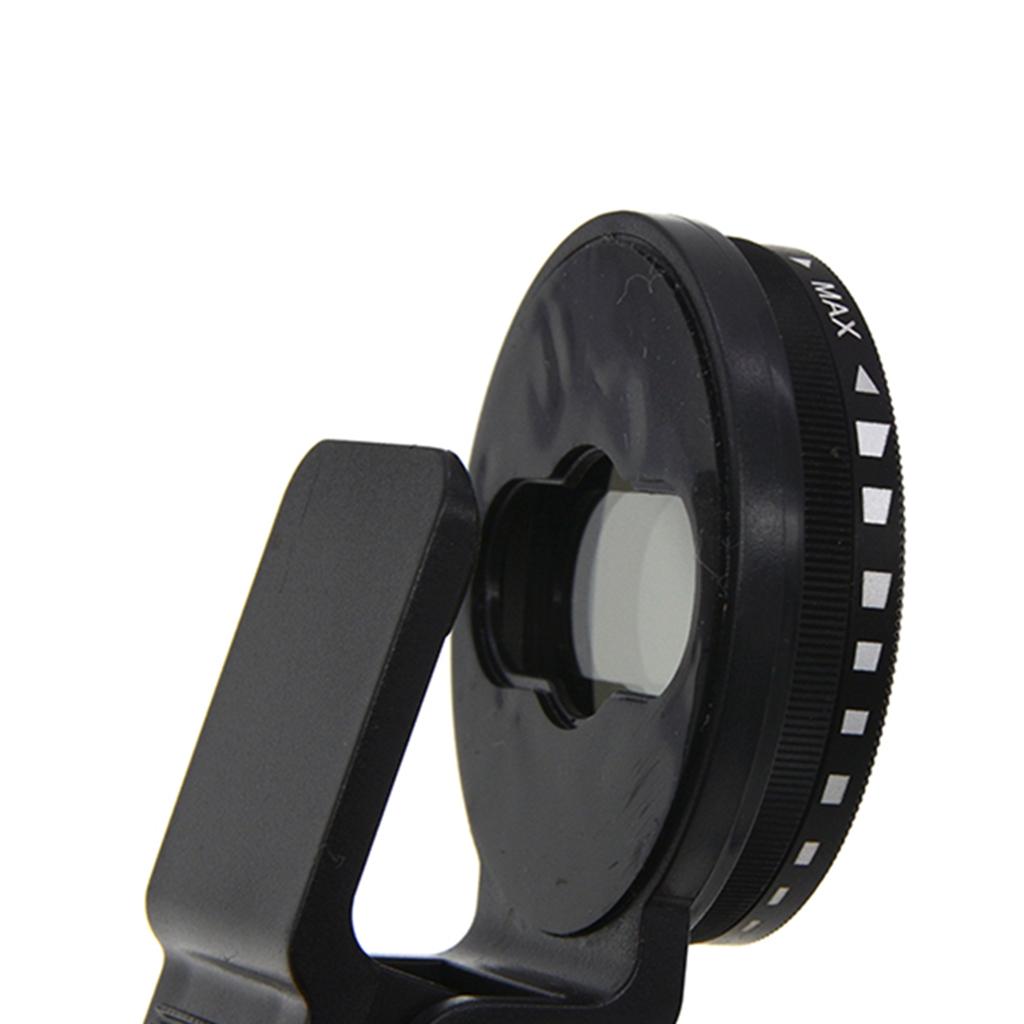 37mm Clip-on ND 2-400 Cellphone Camera Lens Filter Kit Adjustable Neutral Density Filter for iPhone