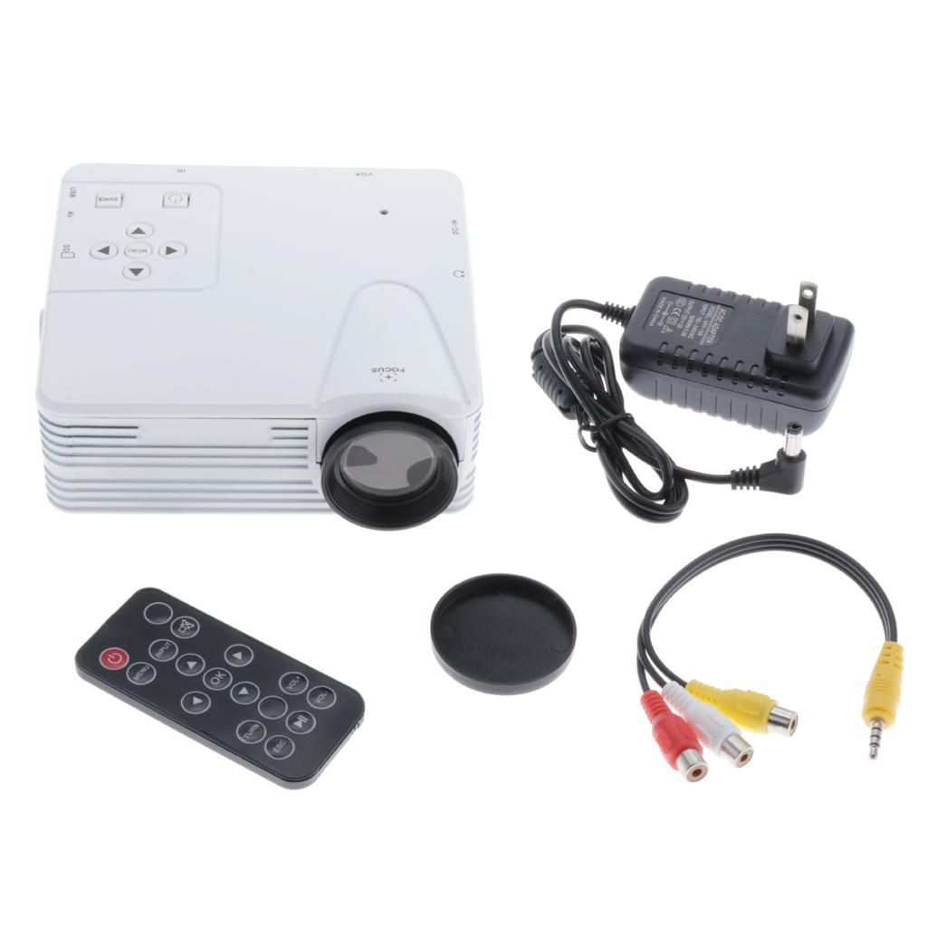 H80 Portable 640x480 Pixels Support Full HD 1080P US Home Theater Projector