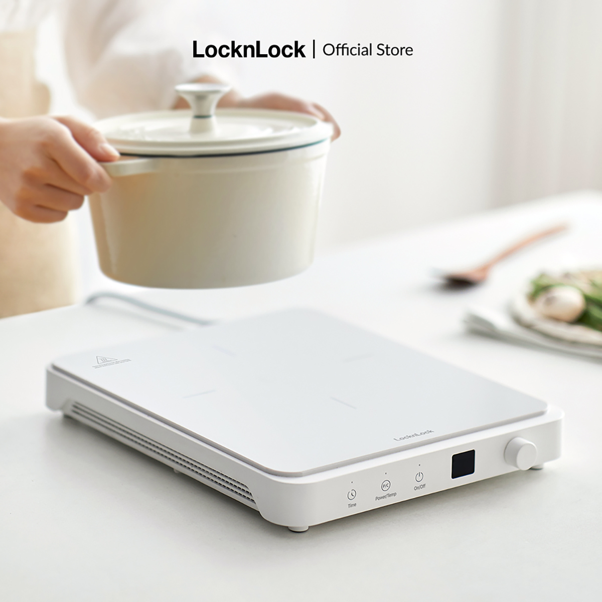 Bếp điện từ Locknlock Slim induction cooker EJI146WHT (1850W) - Hàng chính hãng