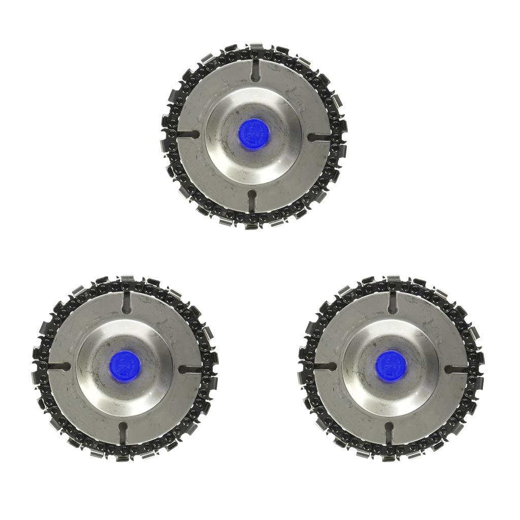 3Pcs Wood Carving Disc for 4'' Cutter 4-1/2" Angle Grinder 5/8" Arbor Disc