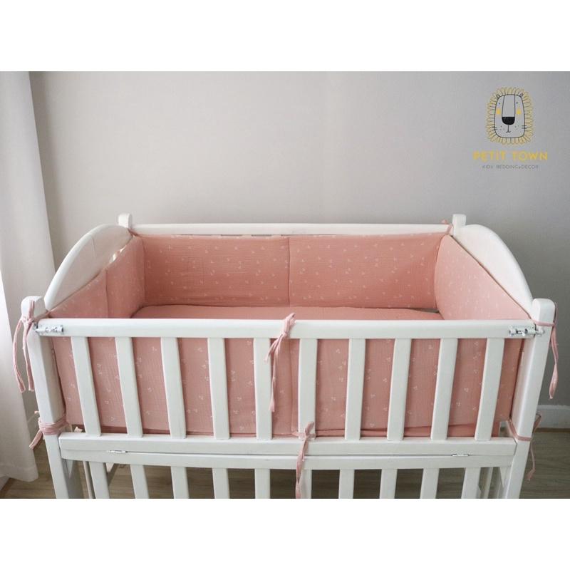 Quây cũi  xô muslin chần bông Petit Town kích thước 62x114