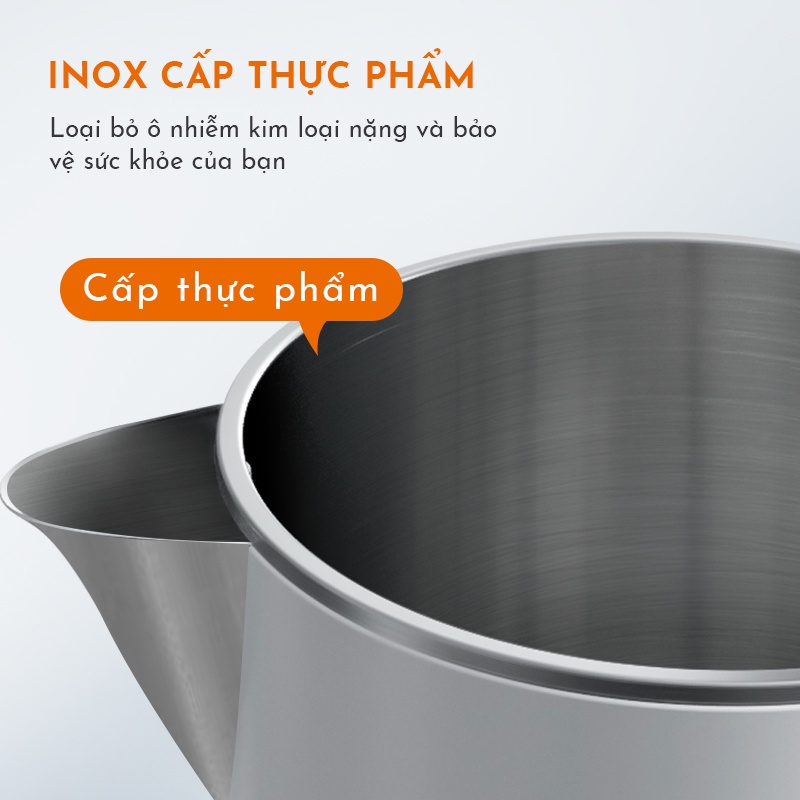 Bình đun siêu tốc thông minh GAABOR GK-S18P dung tích lớn 1.8L - 1350W - Hàng chính hãng