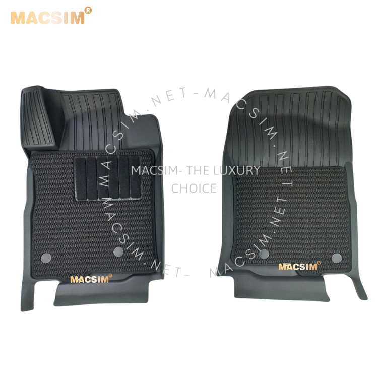 Thảm lót sàn 2 lớp xe ô tô TOYOTA PRADO 2010+ Nhãn hiệu Macsim 3W chất liệu nhựa TPE đúc khuôn cao cấp - màu đen