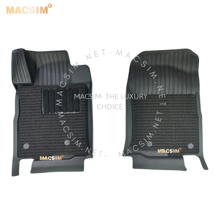Thảm lót sàn 2 lớp xe ô tô TOYOTA PRADO 2010-2022 Nhãn hiệu Macsim 3W chất liệu nhựa TPE đúc khuôn cao cấp - màu đen