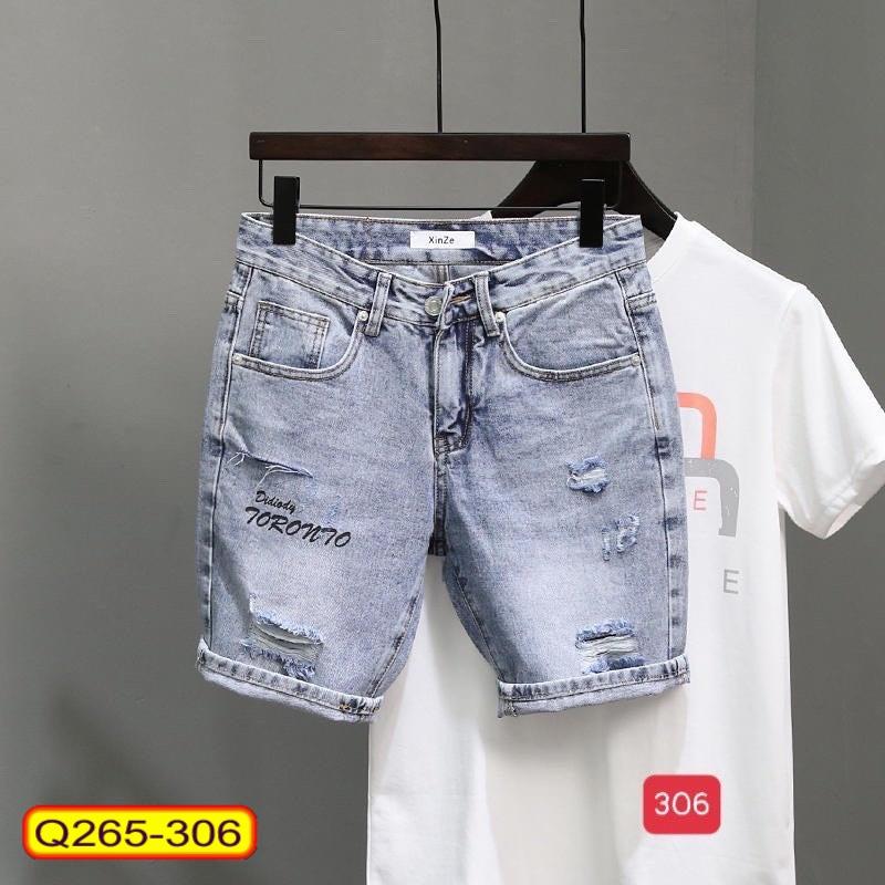 Quần Short Jeans Nam Chất liệu Co dãn Cao cấp Thời trang Trẻ trung cực hot
