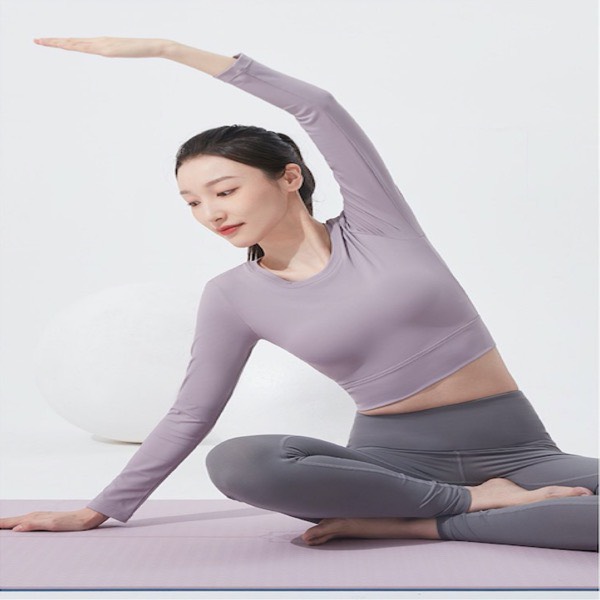 Áo Dài tay tập YOGA, GYM Cao Cấp dáng croptop trẻ trung, Áo có kèm sẵn mút ngực_ A126