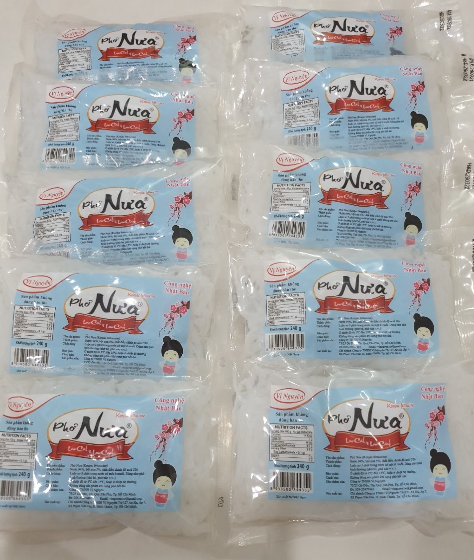 Combo 10 Gói Phở Nưa Vị Nguyên Das Keto 240g