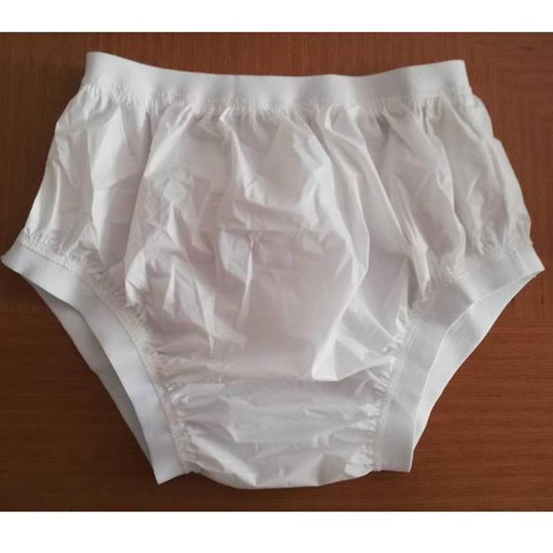 -White-XXL-1PCS Rộng Ống Quần Người Lớn Nhựa Không Quần Cho Trẻ Tã Người Lớn Tã Vải
