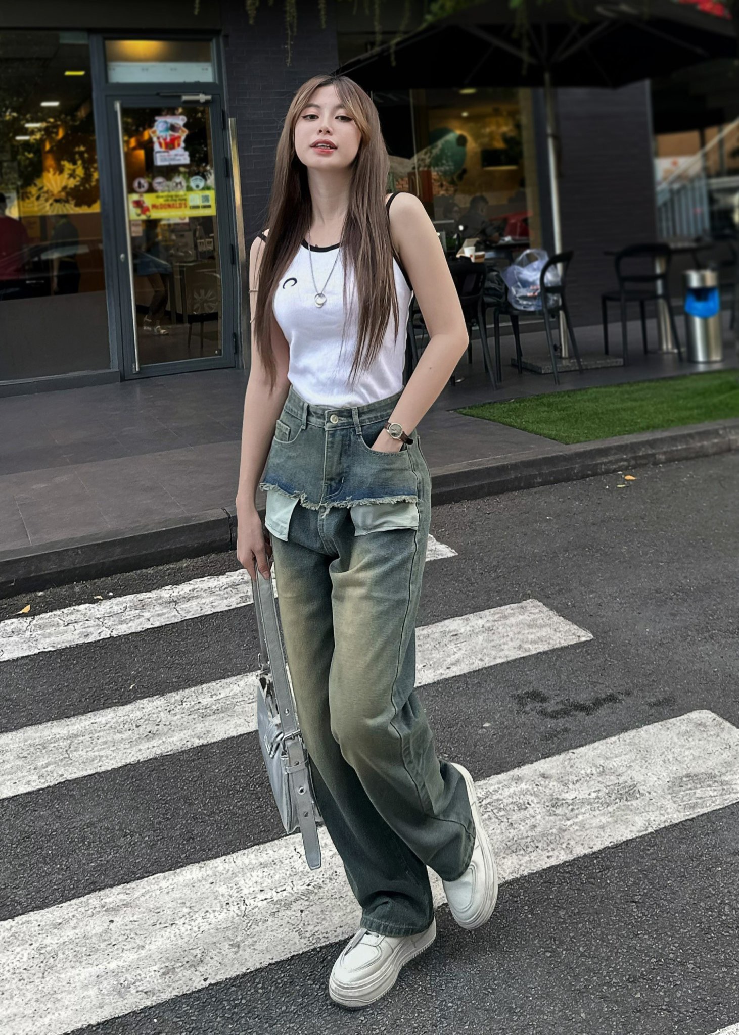 Quần baggy jean nữ ống suông kiểu hot nhất 2023