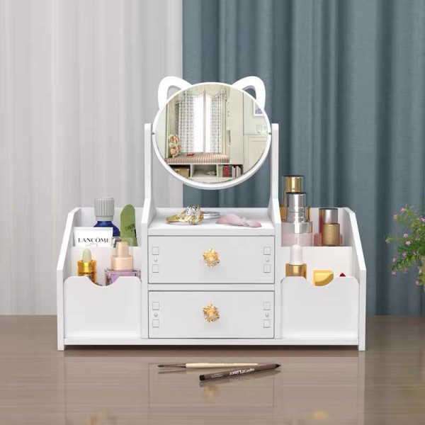 Kệ đựng mỹ phẩm 2 tầng, hộp đựng đồ trang điểm, makeup bằng nhựa cao cấp, tiện sử dụng