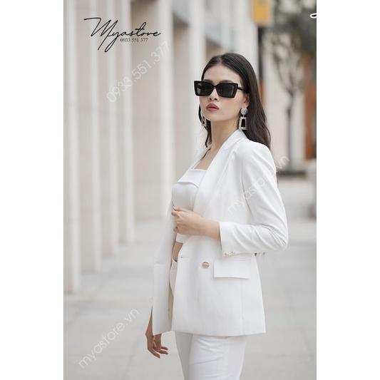 Set Vest nữ trắng cao cấp dự tiệc, công sở