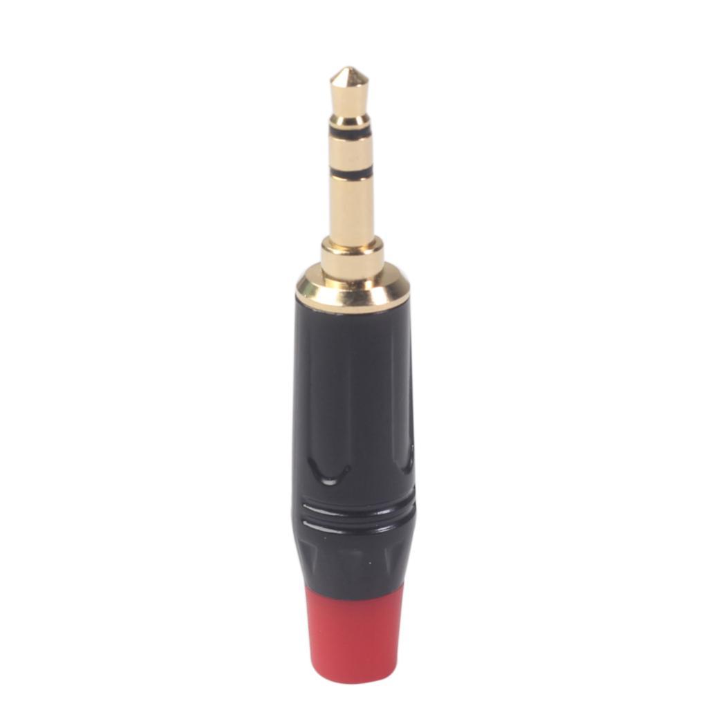 2PC 3.5mm Stereo Connector for DIY Microphone Audio Soldering Adapter