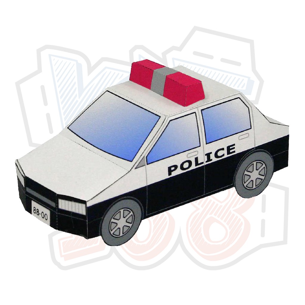 Mô Hình Giấy Xe Ô Tô Cảnh Sát Patrol Car | Tiki