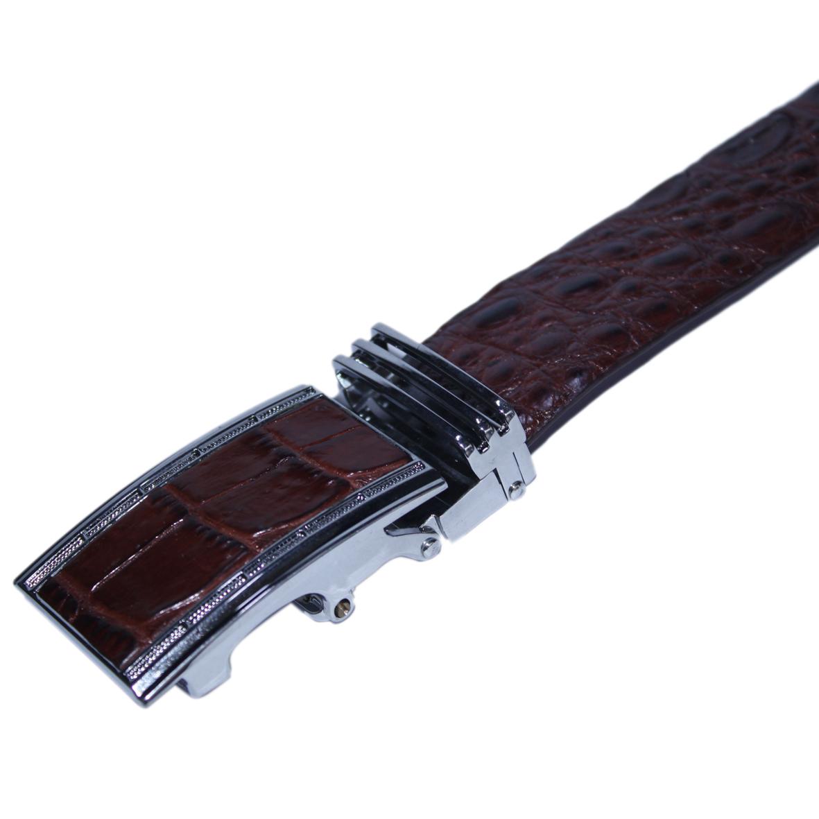Thắt lưng nam da cá sấu Huy Hoàng 4P màu đen, nâu đất HC4860-61-62-63