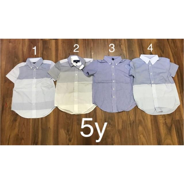 Áo sơmi cộc tay bé trai hàng xuất(5y)