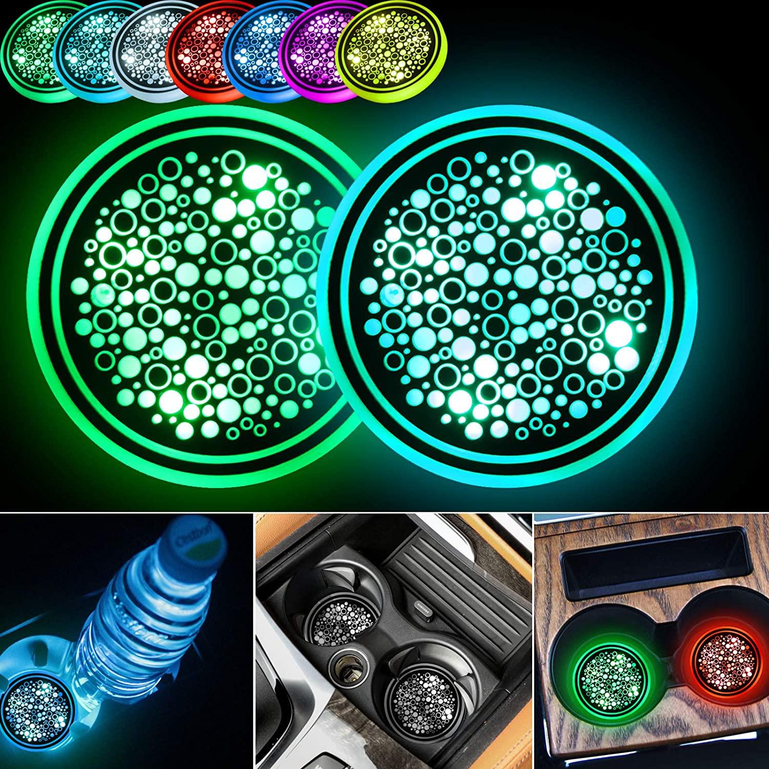 Đèn LED giữ cốc xe, 7 màu và 4 hiệu ứng ánh sáng thay đổi