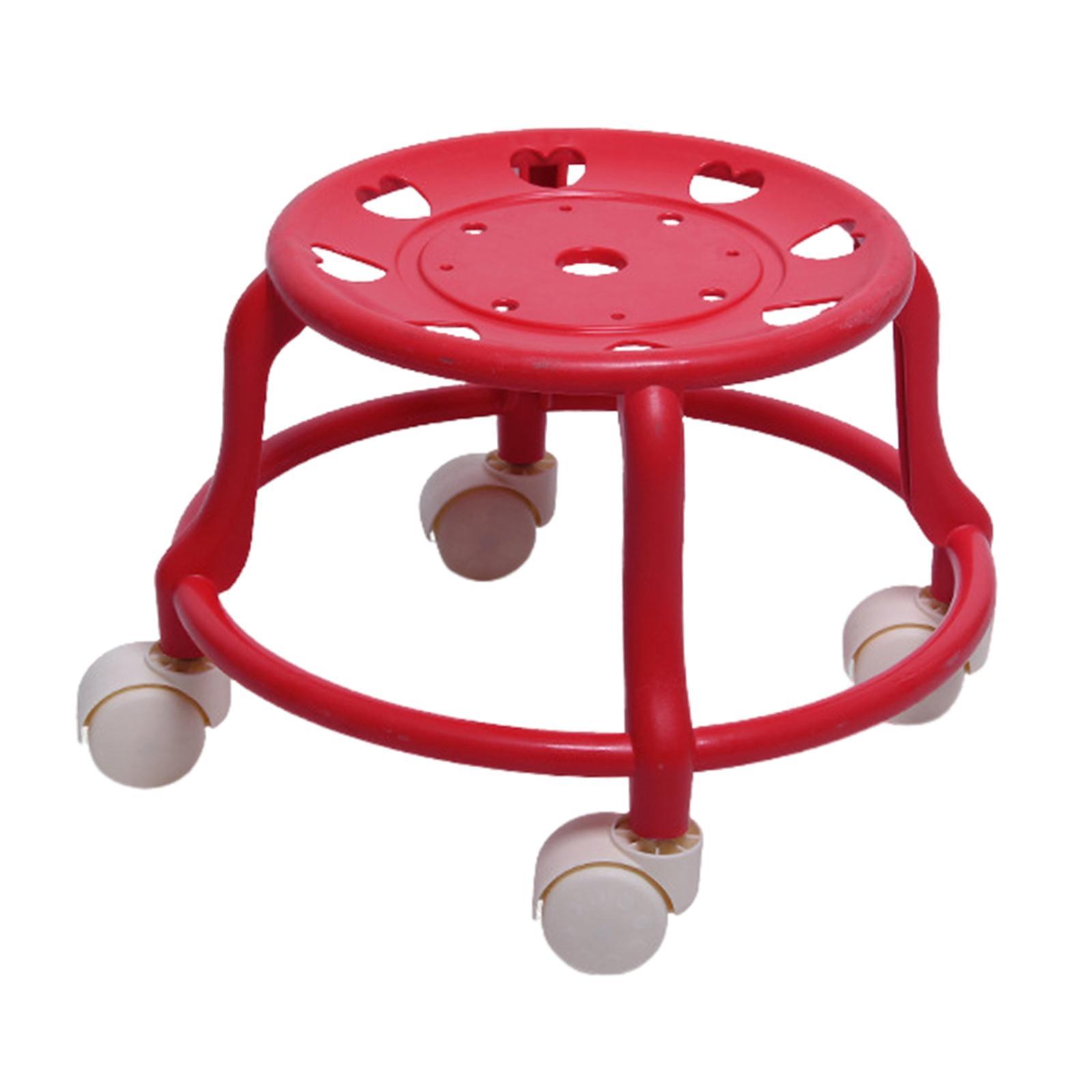 Low Roller Stool Comfortable Small with Universal Wheels for Kids and Adults