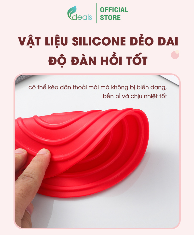 Lót nồi silicone cao cấp chịu nhiệt, chống trượt Ecodeals