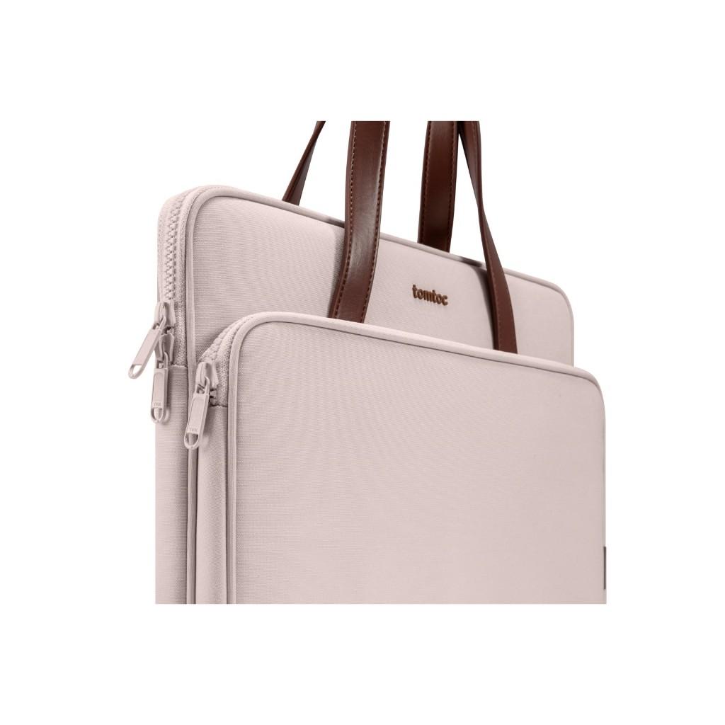 Túi xách Tomtoc Briefcase Premium Pink cho Macbook 13inch/14inch, Ultrabook 13inch - Hàng chính hãng