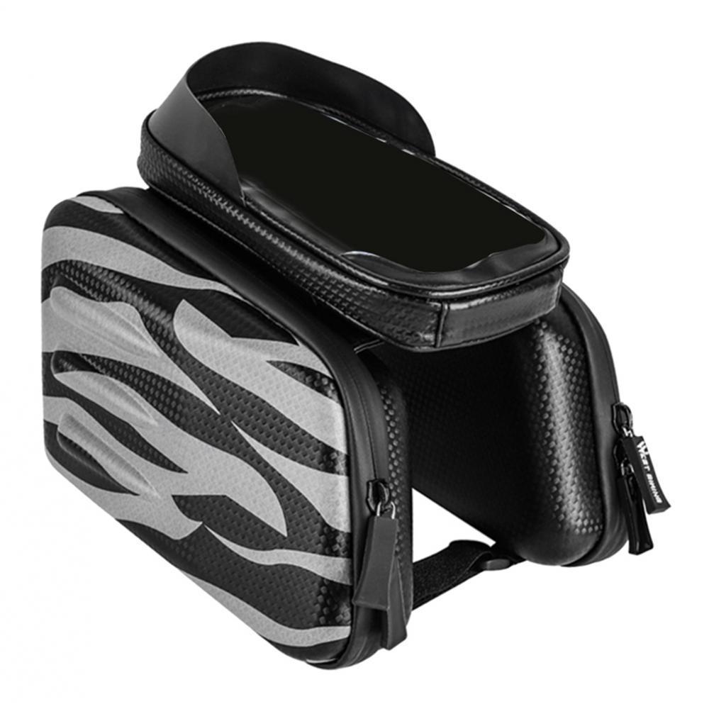 Frame Pannier Bike Front Tube Bag Phone Pouch Bag With Screen