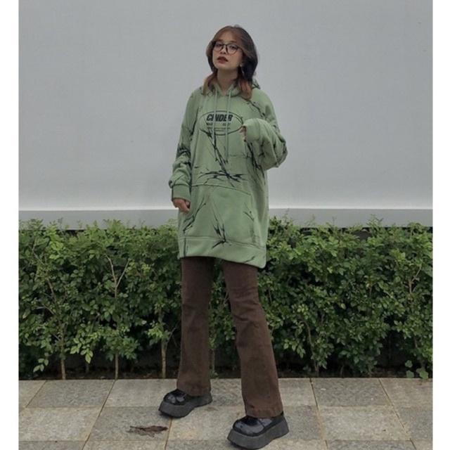 Áo Hoodie Nỉ CINDER Nam Nữ, Áo Hoodie Zip Form Rộng Unisex Đẹp (Hoodie Mocha &amp; Matcha