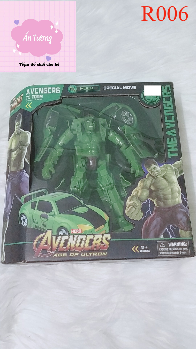 Đồ Chơi Robot Biến Hình, robot avenger biến hình - hulk khổng lồ xanh, captain american cỡ nhỏ