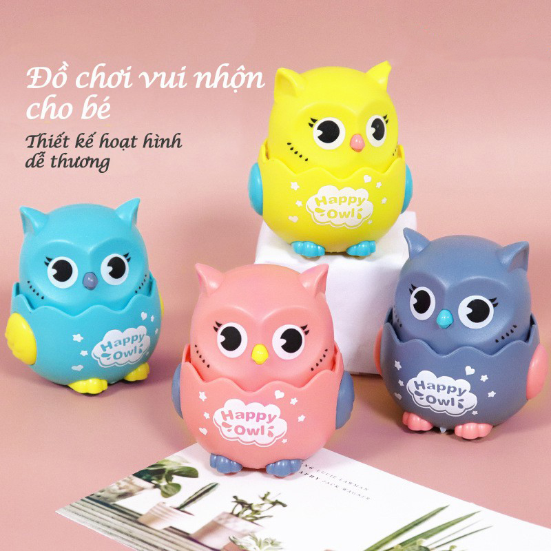 Đồ chơi KAVY hình cú mèo, chạy cót, nhấn là chạy, đáng yêu dễ thương nhựa nguyên sinh an toàn