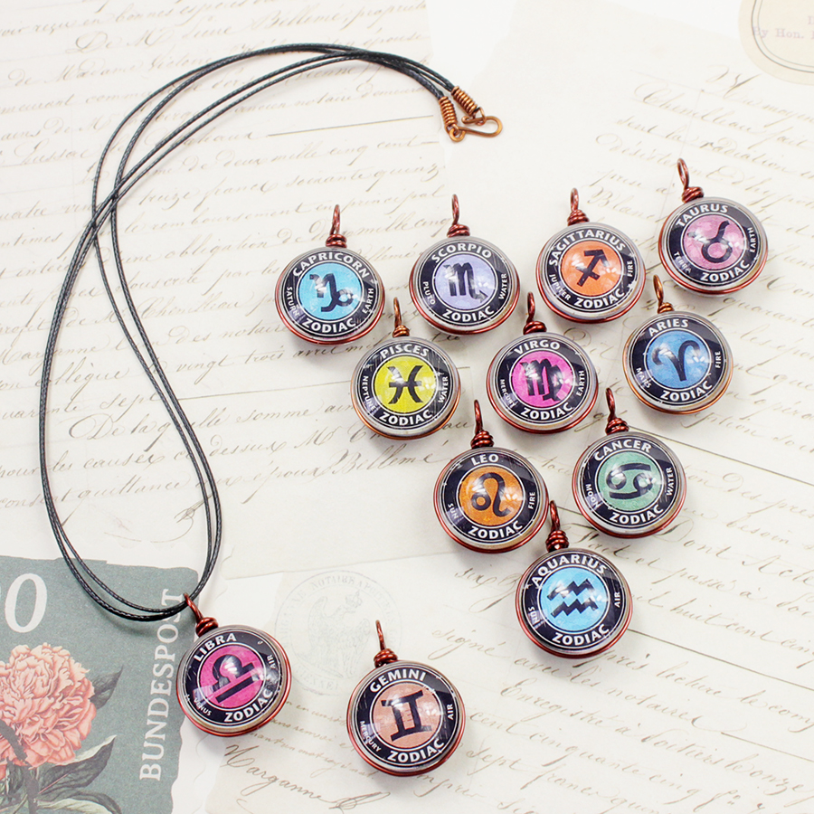 Dây chuyền 12 cung hoàng đạo Zodiac màu sắc tươi sáng 06647-DC002