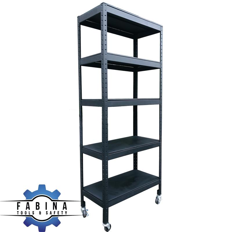 Kệ có bánh xe 5 tầng đa năng 81cm màu đen