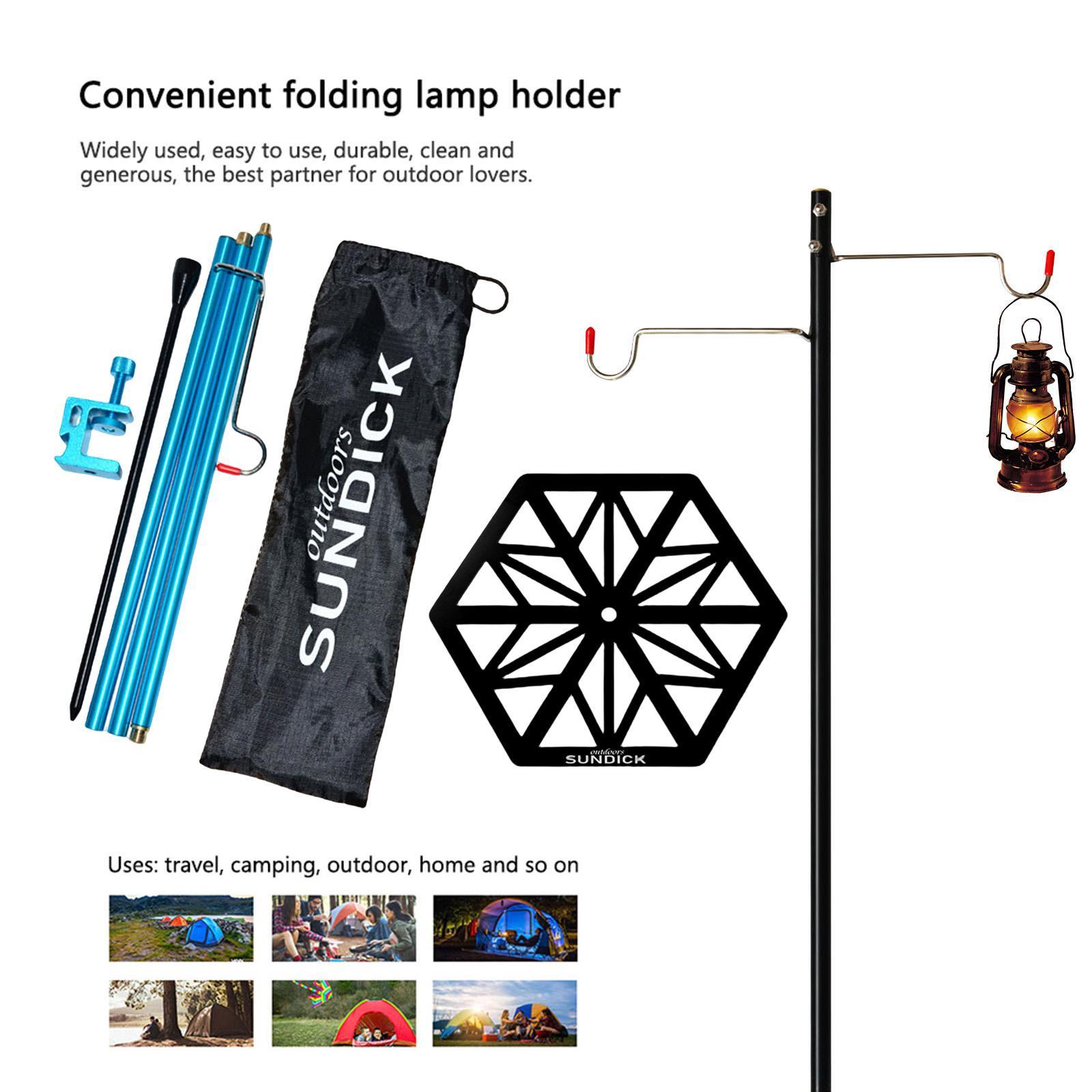 Portable Camping Lantern Stand,Lantern Holder, with Table Lightweight Aluminum Alloy Removable Lantern Hanger,for Camping Picnic Fishing Garden Hiking