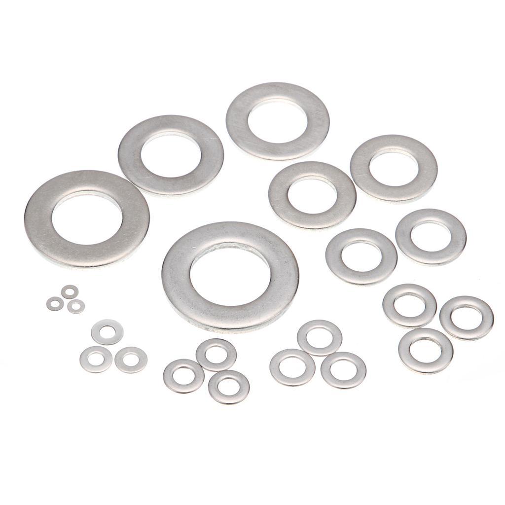 2x 50pcs/pack Stainless Steel Flat Washers Insulation Gaskets /M5/M6/M8/M10/M12