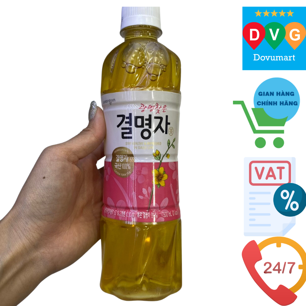 Nước Uống Trà Hạt Muồng Woongjin Hàn Quốc Chai 500ML / 웅진) 결명자차 500ML