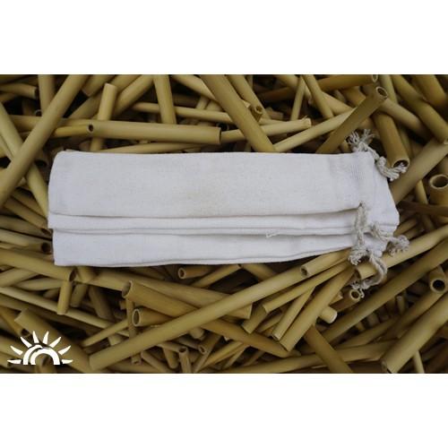 Set 2 ống hút tre + 1 cọ tre + 1 túi canvas