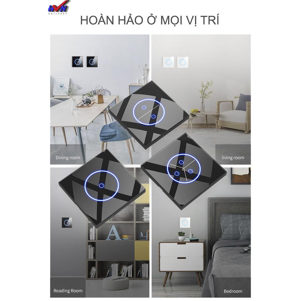 Công tắc cảm ứng, Kết nối wifi + bluetooth, điều khiển giọng nói kết nối nhà thông minh SmartHome