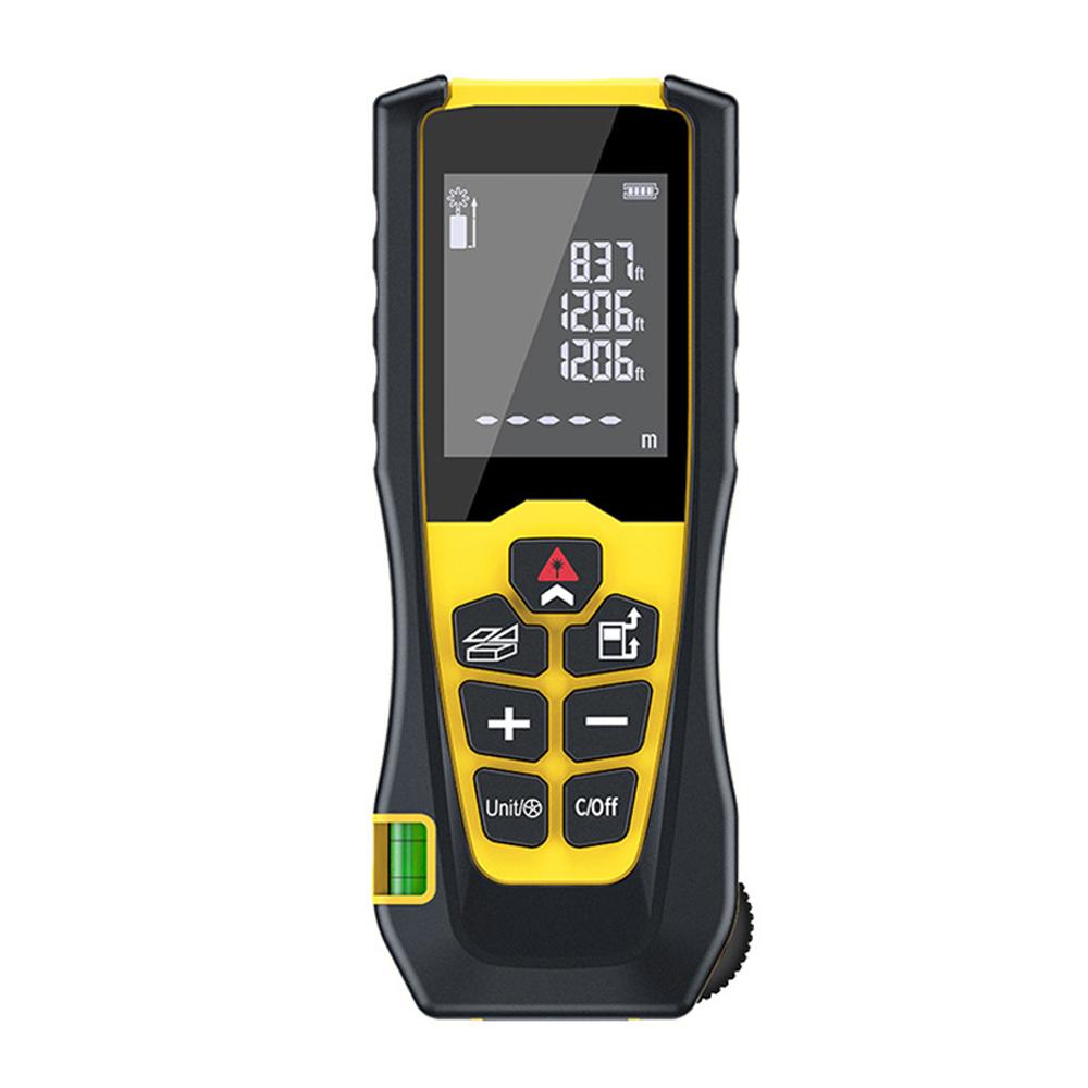 Handheld Laser Rangefinder High-precise Electronic Measuring Ruler Multifunctional Length Area Volumes Measuring Device LCD Display Distance Meter Digital Ranges Finder