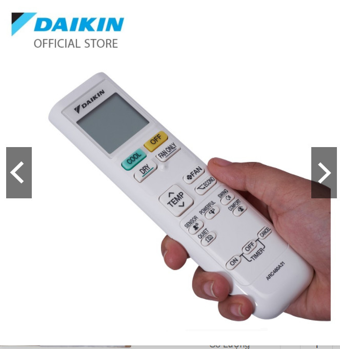 Remote ARC480A21 cho máy điều hòa Daikin - HÀNG CHÍNH HÃNG