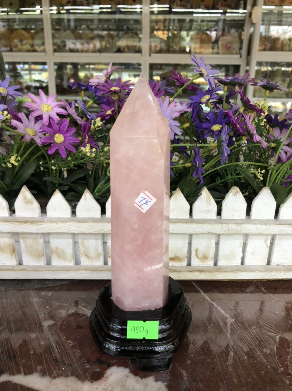 Trụ đá phong thủy trấn trạch đá thạch anh hồng