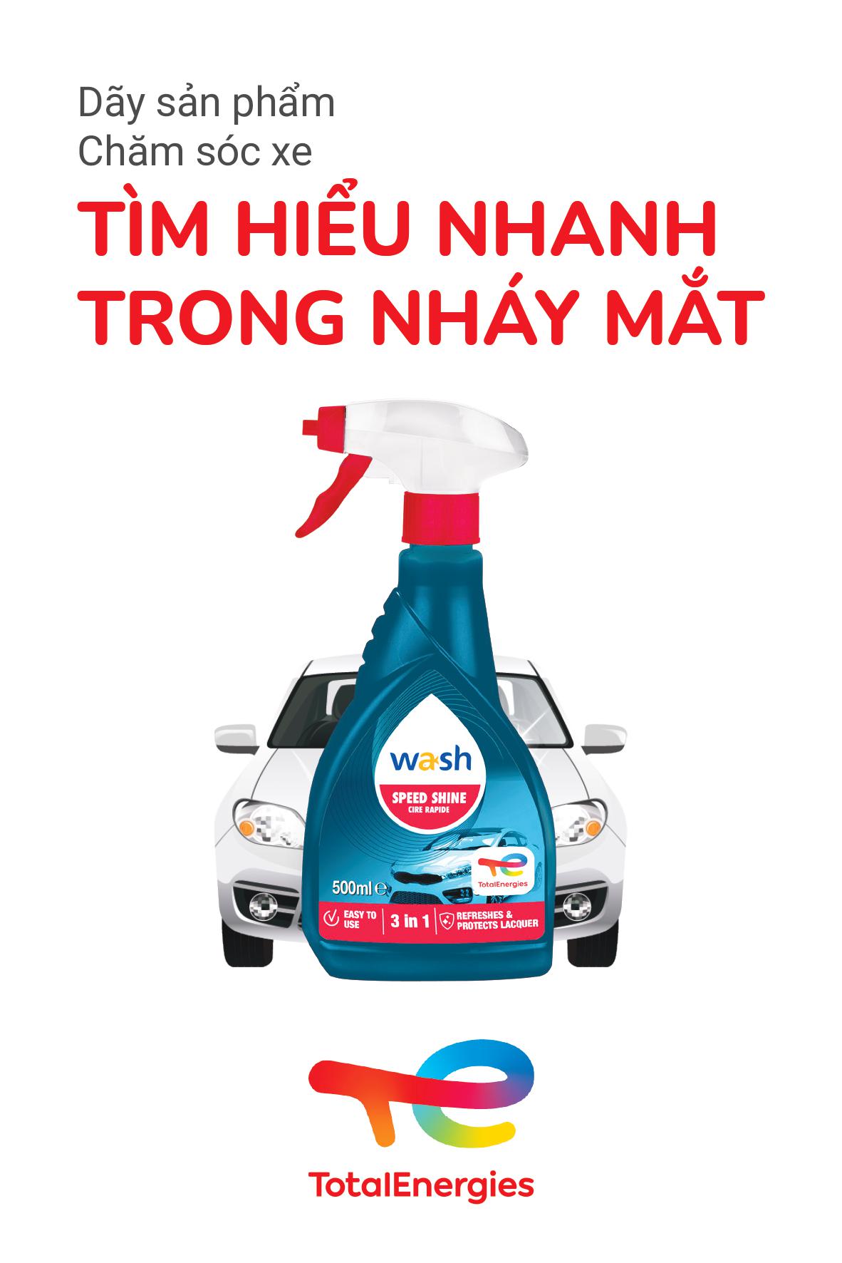 Chai Xịt vệ sinh cửa kính xe Total - Glass Cleaner 500 ml