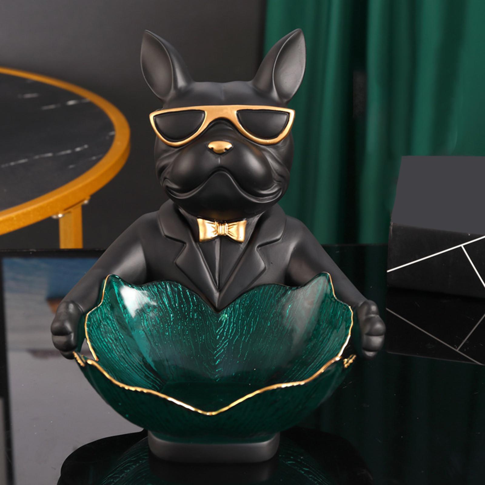 Adorable Dog Figurine Storage Snacks Chocolate Holder Home Decoration