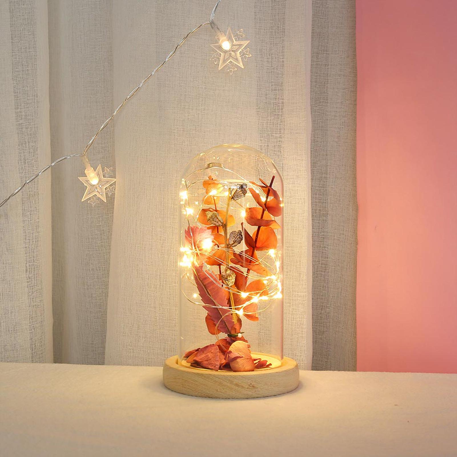 Trang trí nội thất đèn ngủ thủy tinh có đèn lấp lánh