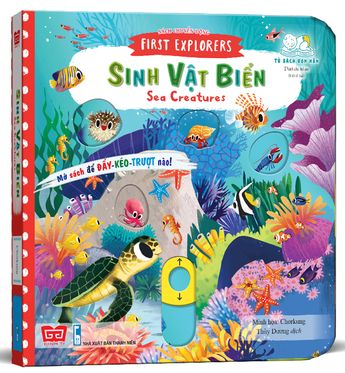 Sách - Sách Chuyển Động - First Explorers - Sea Creatures - Sinh Vật Biển (ĐT)