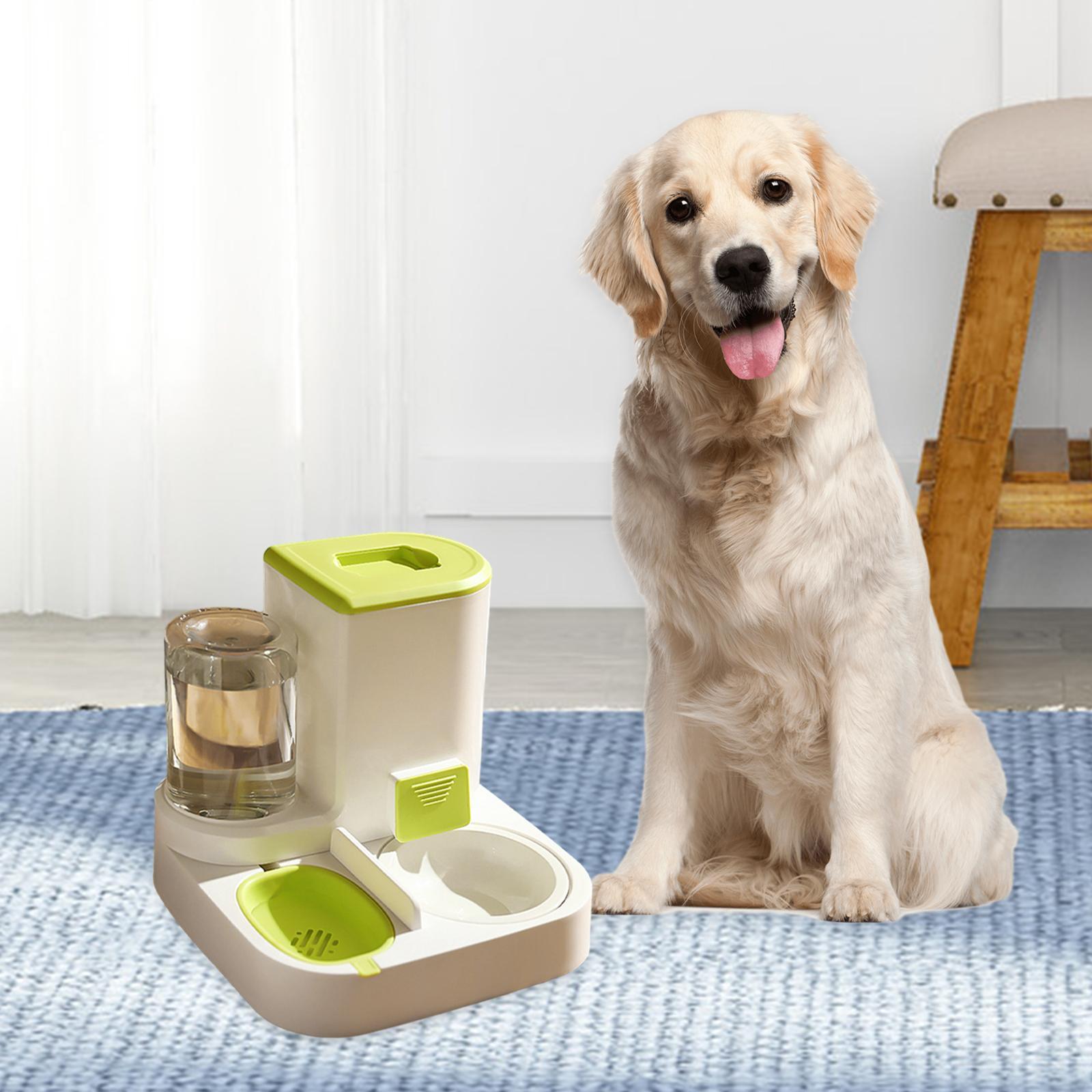 Automatic Dog Cat Feeder Feeder and Waterer Set Drinker Feeder Kitten Pet Supplies Travel Feeder and Water Dispenser Water Drinking Bowl