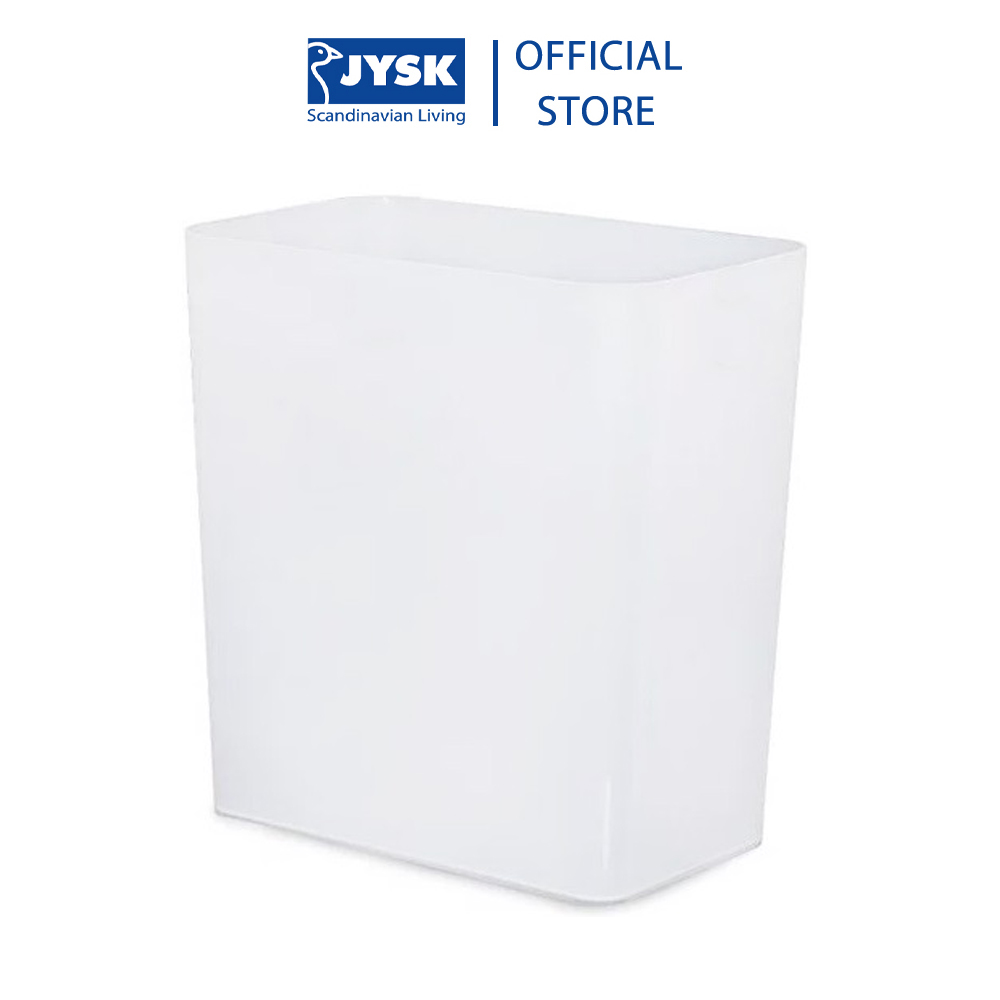 Thùng rác văn phòng JYSK nID nhựa PP trắng 20x31x37cm,20L